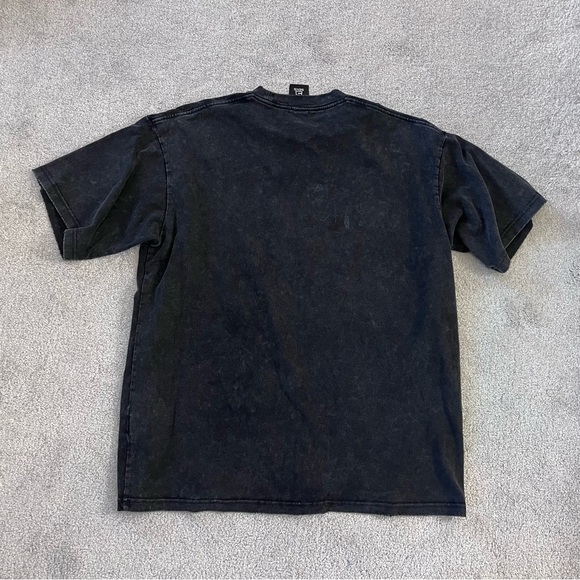 SEKS LLC Distressed Graphic Print Bike Oversized Vintage Wash T-Shirt - Picture 4 of 4
